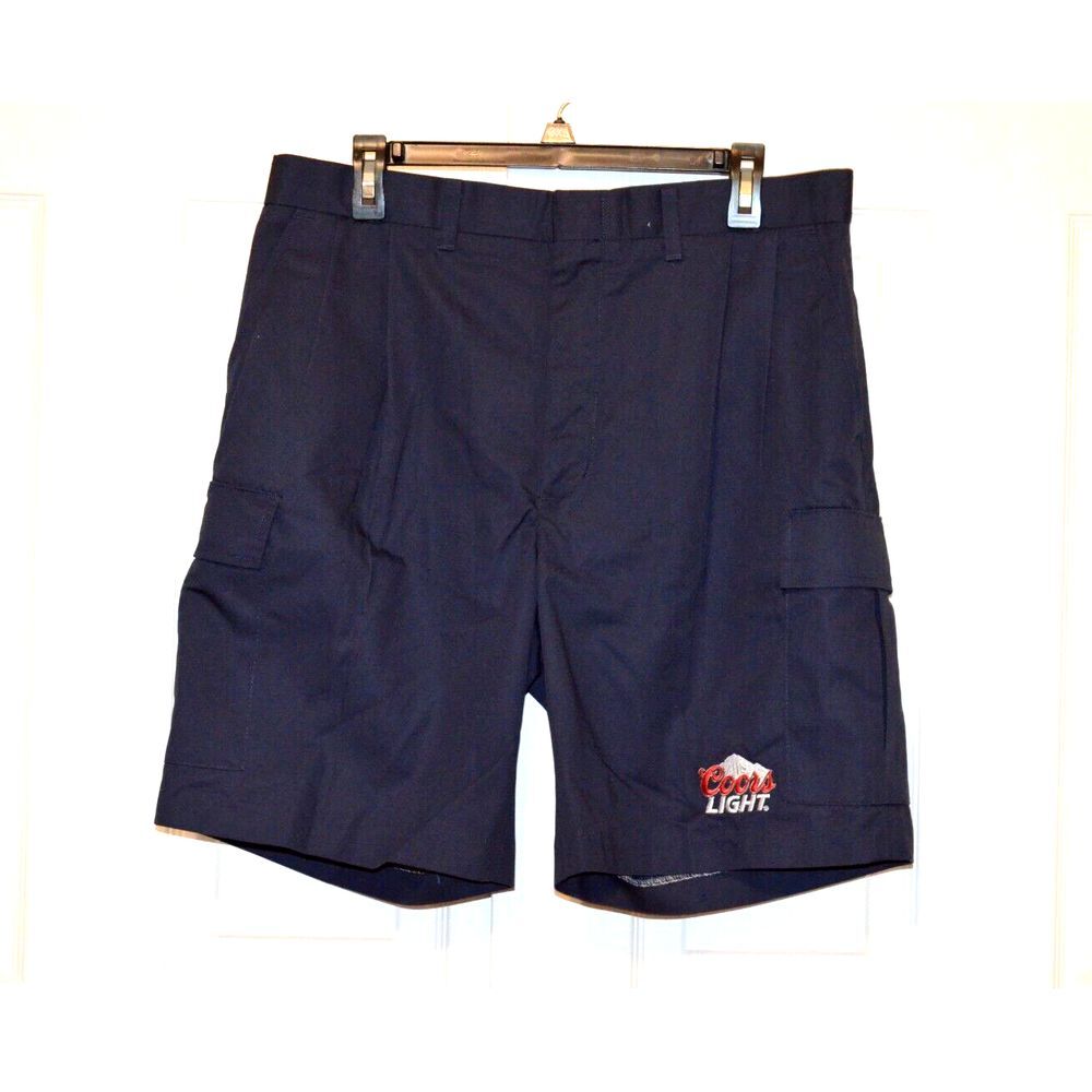 Coors Light Logo Riverside Delivery Driver Dark Blue Cargo Party Shorts Men's 35